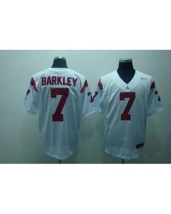 Trojans #7 Matt Barkley White Stitched NCAA Jersey