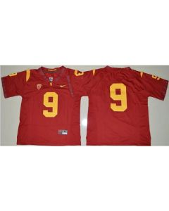 Trojans #9 JuJu Smith-Schuster Red PAC-12 C Patch Stitched NCAA Jersey