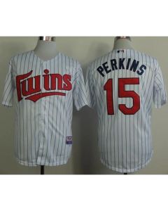 Twins #15 Glen Perkins White(Blue Strip) Cool Base Stitched MLB Jersey