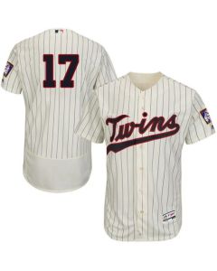 Twins #17 Jose Berrios Cream(Black Strip) Flexbase Authentic Collection Stitched MLB Jersey