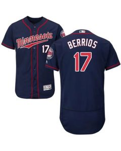 Twins #17 Jose Berrios Navy Blue Flexbase Authentic Collection Stitched MLB Jersey