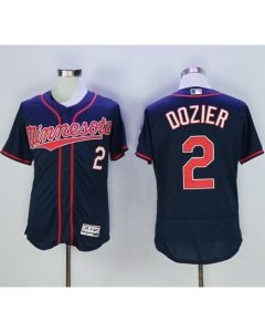 Twins #2 Brian Dozier Navy Blue Flexbase Authentic Collection Stitched MLB Jersey