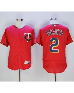 Twins #2 Brian Dozier Red Flexbase Authentic Collection Stitched MLB Jersey