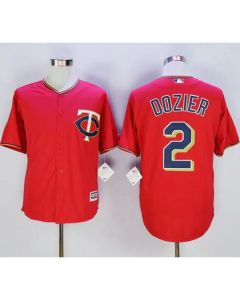 Twins #2 Brian Dozier Red New Cool Base Stitched MLB Jersey