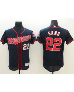 Twins #22 Miguel Sano Navy Blue Flexbase Authentic Collection Stitched MLB Jersey