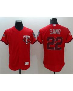 Twins #22 Miguel Sano Red Fashion Stars & Stripes Flexbase Authentic Stitched MLB Jersey