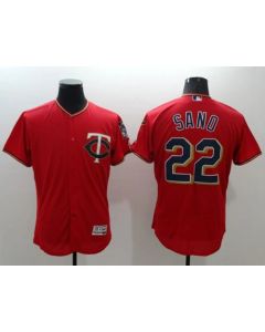 Twins #22 Miguel Sano Red Flexbase Authentic Collection Stitched MLB Jersey