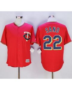 Twins #22 Miguel Sano Red New Cool Base Stitched MLB Jersey