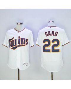 Twins #22 Miguel Sano White Flexbase Authentic Collection Stitched MLB Jersey
