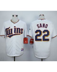 Twins #22 Miguel Sano White Home Cool Base Stitched MLB Jersey