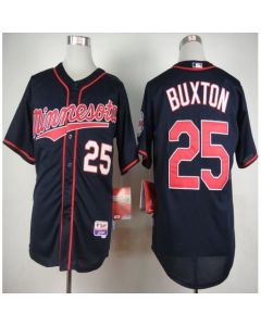 Twins #25 Byron Buxton Navy Blue Alternate Road Cool Base Stitched MLB Jersey