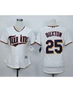 Twins #25 Byron Buxton White Home Women's Stitched MLB Jersey