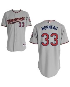 Twins #33 Justin Morneau Grey Stitched Youth MLB Jersey