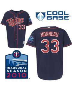 Twins #33 Justin Morneau Stitched Navy Blue Cool Base Youth MLB Jersey
