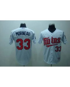 Twins #33 Justin Morneau Stitched White MLB Jersey