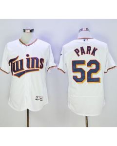 Twins #52 Byung-Ho Park White Flexbase Authentic Collection Stitched MLB Jersey