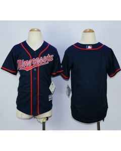 Twins Blank Navy Blue Cool Base Stitched Youth MLB Jersey