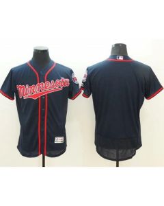 Twins Blank Navy Blue Flexbase Authentic Collection Stitched MLB Jersey