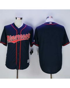 Twins Blank Navy Blue New Cool Base Alternate Road Stitched MLB Jersey
