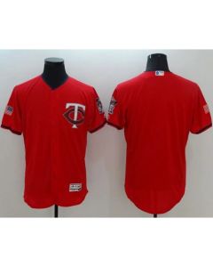 Twins Blank Red Fashion Stars & Stripes Flexbase Authentic Stitched MLB Jersey