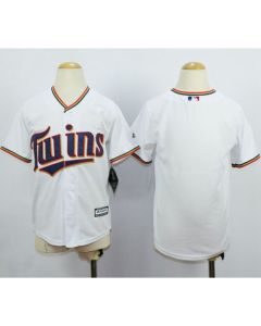 Twins Blank White Cool Base Stitched Youth MLB Jersey