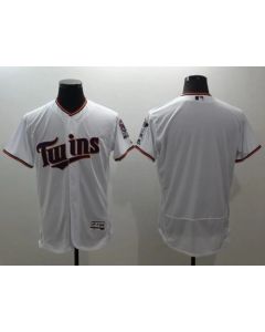 Twins Blank White Flexbase Authentic Collection Stitched MLB Jersey
