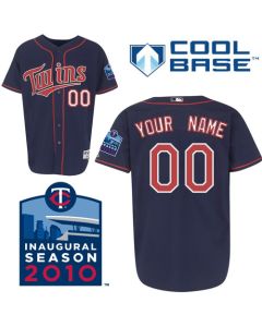 Twins Personalized Authentic Blue Cool Base w/2010 inaugural Stadium Patch MLB Jersey