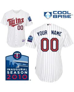 Twins Personalized Authentic White 2010 Cool Base MLB Jersey