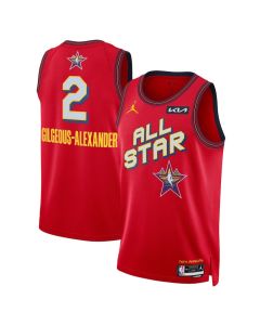 Unisex #2 Shai Gilgeous-Alexander Red 2025 NBA All-Star Game Swingman Player Jersey