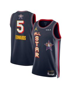 Unisex #5 Anthony Edwards Navy 2025 NBA All-Star Game Swingman Player Jersey (Navy)
