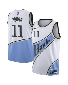 Unisex Atlanta Hawks Trae Young White 2024/25 Swingman Player Jersey - City Edition