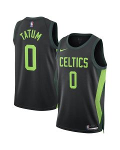 Unisex Boston Celtics #0 Jayson Tatum Black 2024/25 Swingman City Edition Player Jersey