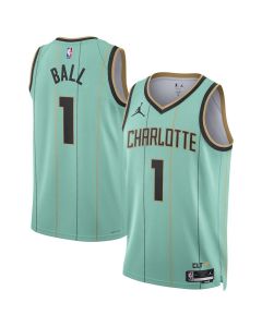 Unisex Charlotte Hornets #1 LaMelo Ball Mint 2024/25 Swingman City Edition Player Jersey