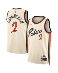 Unisex Detroit Pistons Cade Cunningham White 2024/25 Swingman Player Jersey - City Edition