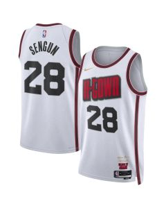 Unisex Houston Rockets #28 Alperen Sengun White 2024/25 City Edition Swingman Player Jersey (White)