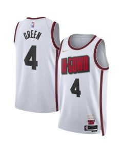 Unisex Houston Rockets #4 Jalen Green White 2024/25 City Edition Swingman Player Jersey (Green White)