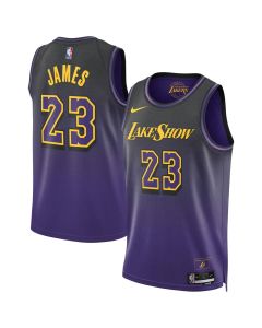 Unisex Los Angeles Lakers #23 LeBron James Purple 2024/25 Swingman City Edition Player Jersey