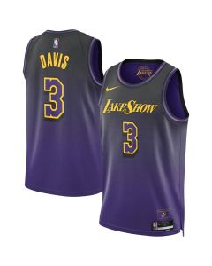 Unisex Los Angeles Lakers #3 Anthony Davis Purple 2024/25 Swingman Player City Edition Jersey