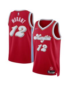 Unisex Memphis Grizzlies #12 Ja Morant Red 2024/25 Swingman City Edition Player Jersey (Red)