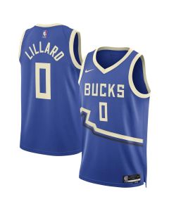 Unisex Milwaukee Bucks Damian Lillard Royal 2024/25 Swingman Player Jersey - City Edition