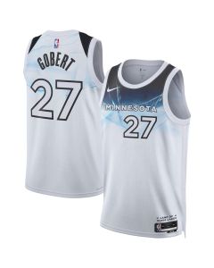 Unisex Minnesota Timberwolves #27 Rudy Gobert White 2024/25 Swingman City Edition Player Jersey