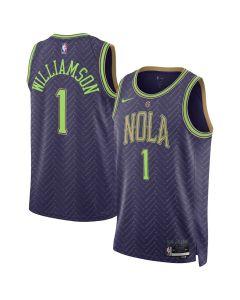 Unisex New Orleans Pelicans #1 Zion Williamson Purple 2024/25 Swingman City Edition Player Jersey (Purple)