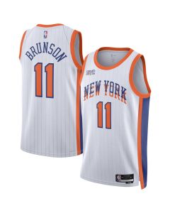 Unisex New York Knicks #11 Jalen Brunson White 2024/25 Swingman City Edition Player Jersey