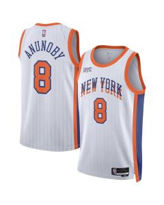 Unisex New York Knicks OG Anunoby White 2024/25 Swingman Player Jersey - City Edition