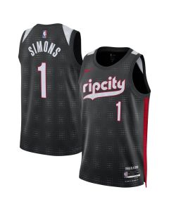 Unisex Portland Trail Blazers Anfernee Simons Black 2024/25 Swingman Player Jersey - City Edition