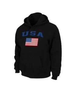 USA Olympics USA Flag Pullover NHL Hoodie Black