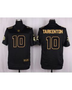 Vikings #10 Fran Tarkenton Black Men's Stitched NFL Elite Pro Line Gold Collection Jersey