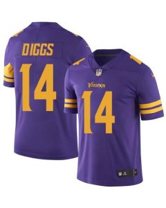 Vikings #14 Stefon Diggs Purple Men's Stitched NFL Limited Rush Jersey
