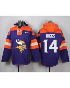 Vikings #14 Stefon Diggs Purple Player Pullover NFL Hoodie