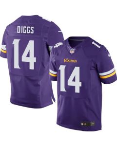 Vikings #14 Stefon Diggs Purple Team Color Men's Stitched NFL Elite Jersey